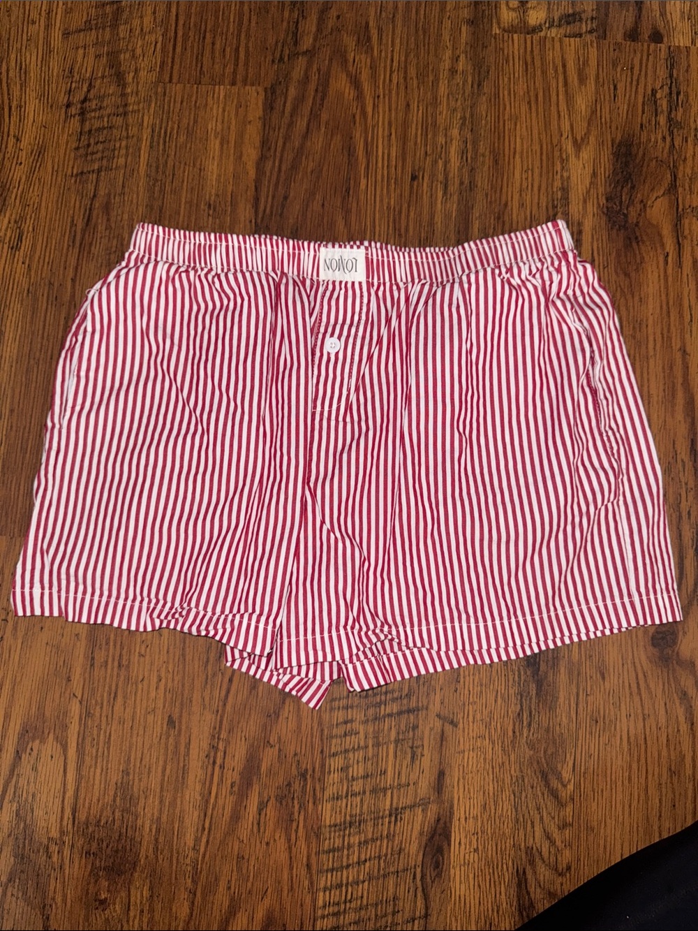Red & White Striped Women’s Lounge Shorts 18.T